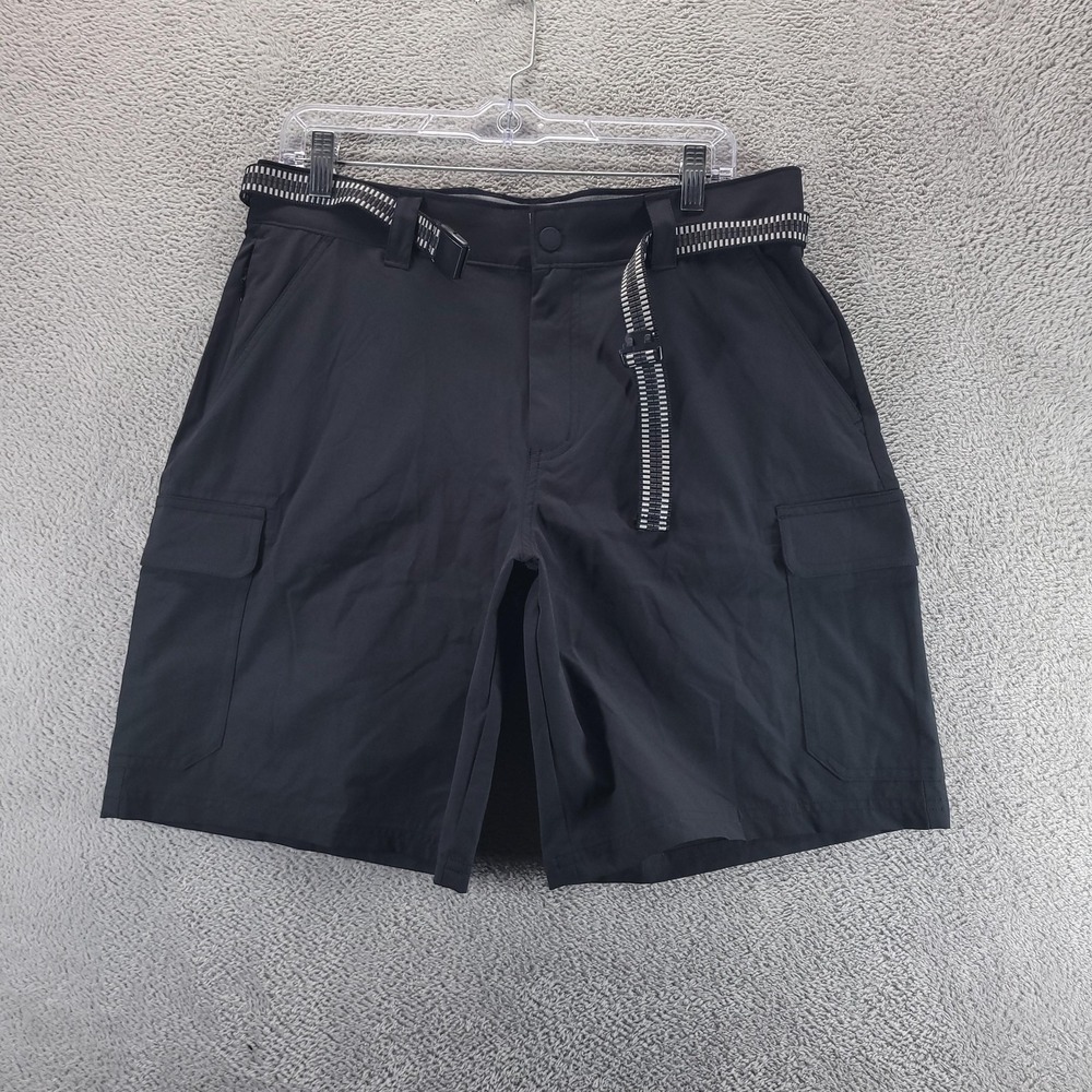 Orvis Shorts Mens 32 Black Tech Cargo 9" Belted Performance Travel Outdoor